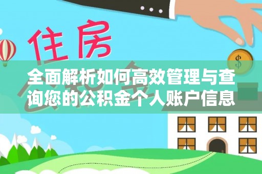五原全面解析如何高效管理与查询您的公积金个人账户信息