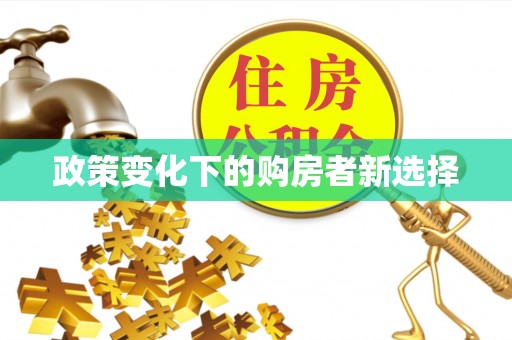 五原政策变化下的购房者新选择