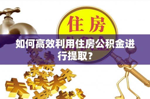 五原如何高效利用住房公积金进行提取？